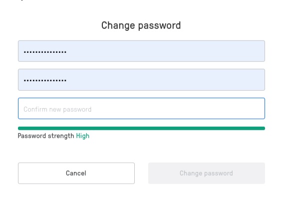Then, enter the Old Password and the new one and click on Change Password to confirm.